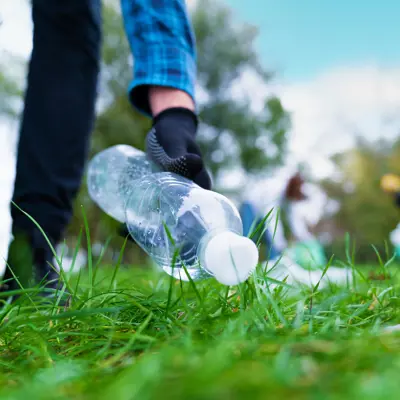 Image of Garbage Collection in Grass