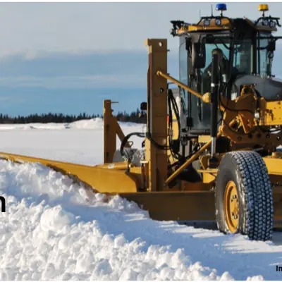 Image of Grader in snow