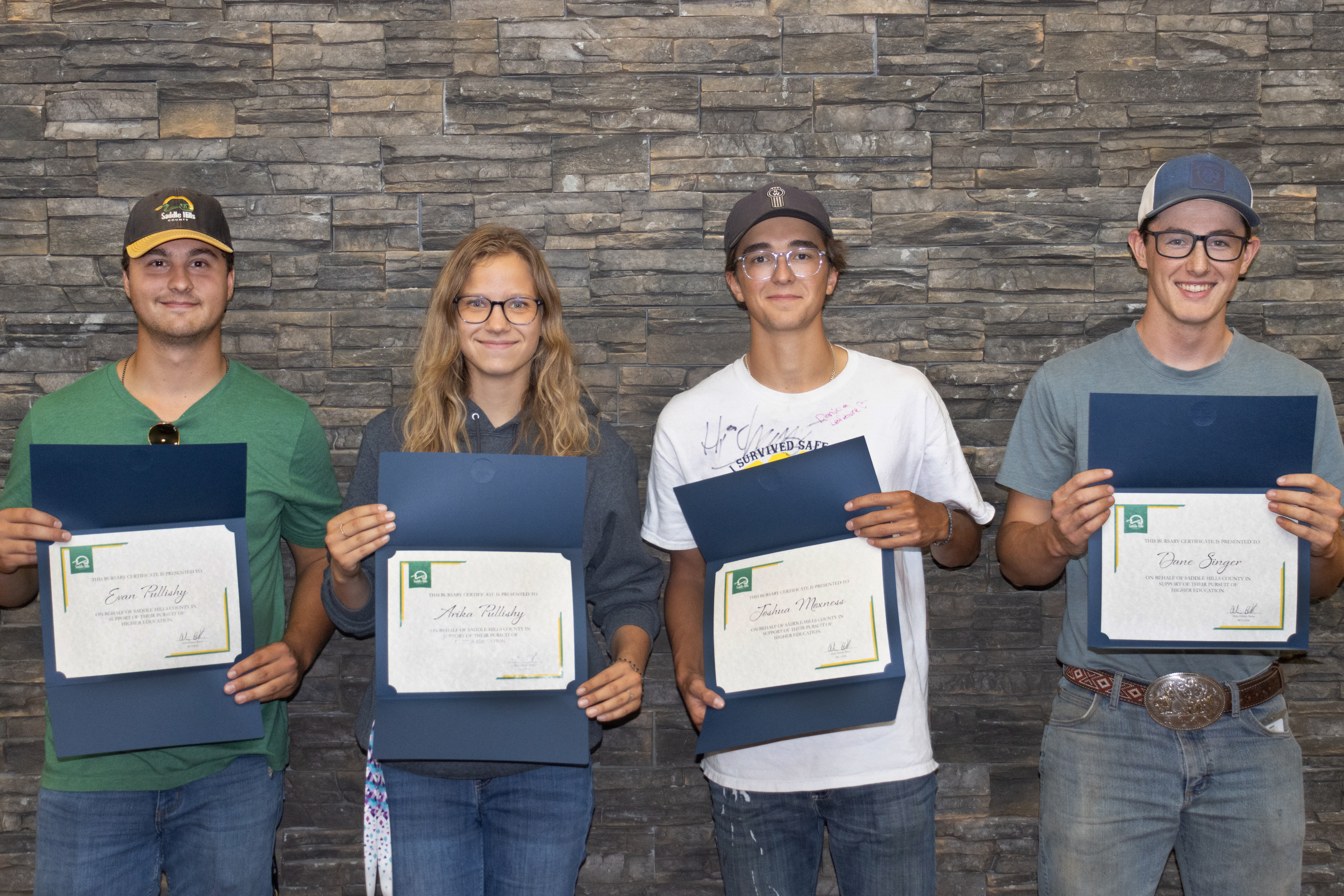 L-R: Evan Pulllishy, Arika Pullishy, Joshua Moxness, and Dane Singer