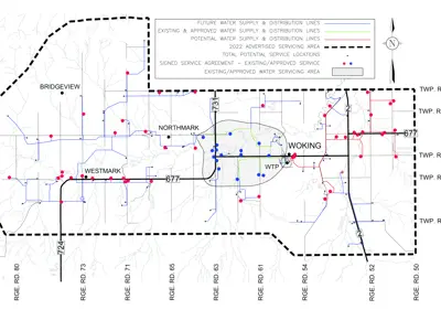 Map of Waterline Locations